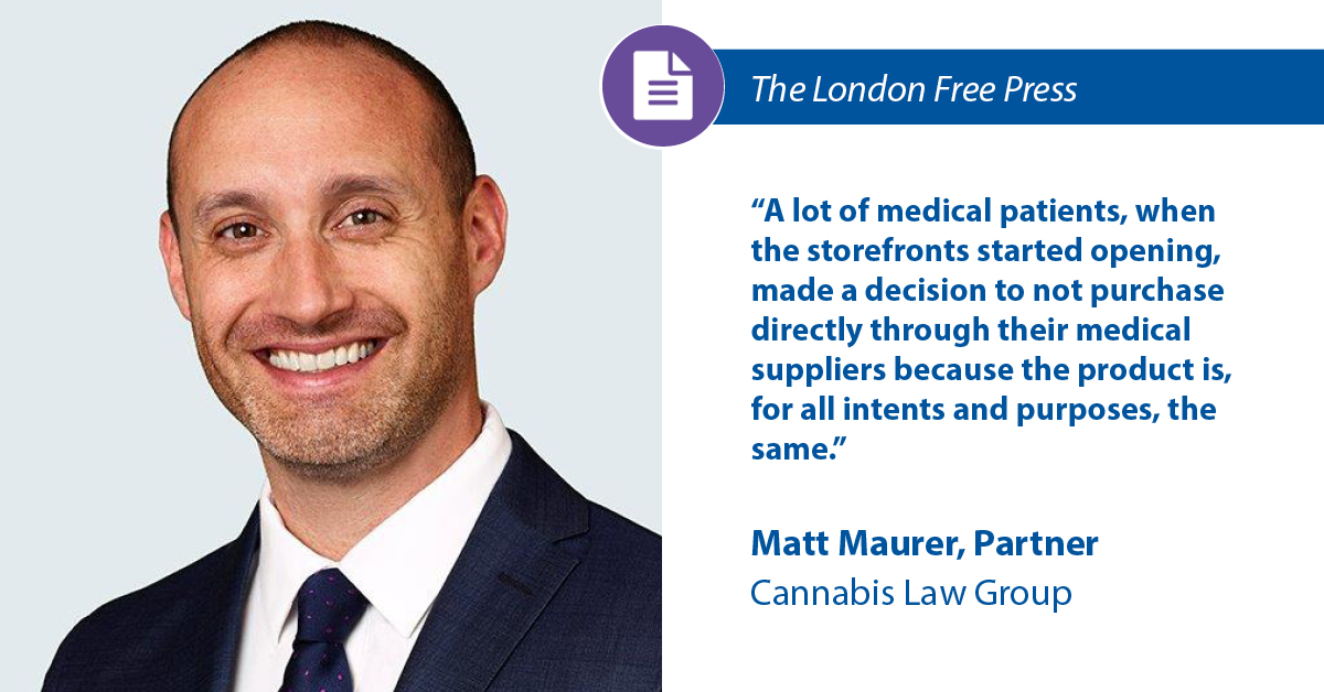 Matt Maurer speaks to The London Free Press on cannabis businesses ...